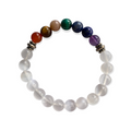 Selenite Chakra Bracelet 8 mm Round Beads | | Wiccan Center