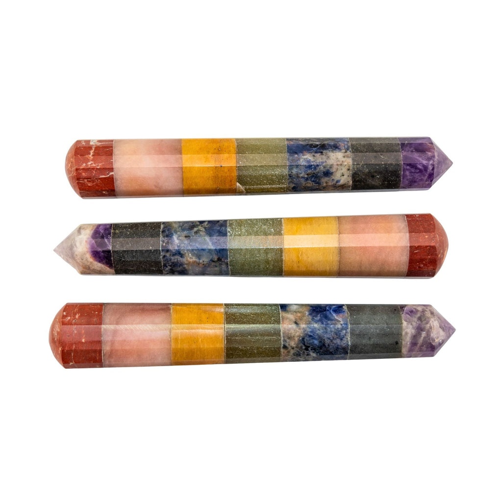 7 Chakra Faceted Wand | Religious Items | Wiccan Center