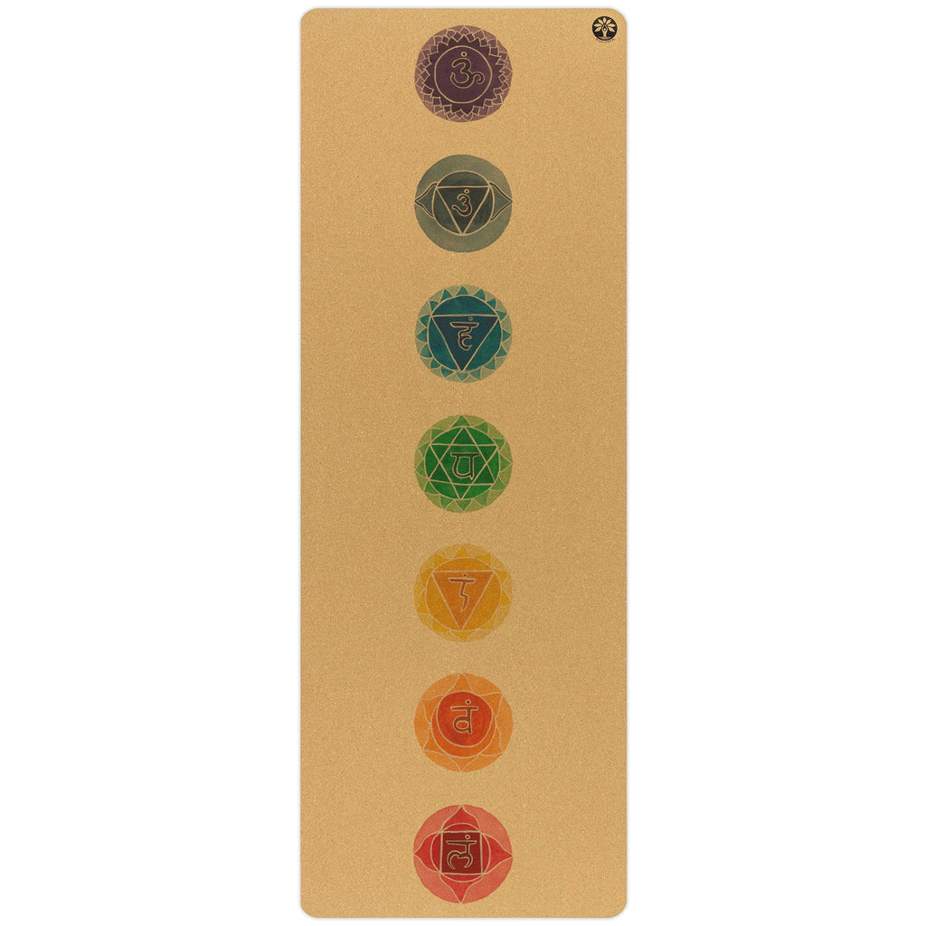 Chakras Aura Cork Yoga Mat | Yoga & Pilates Mats | Wiccan Center