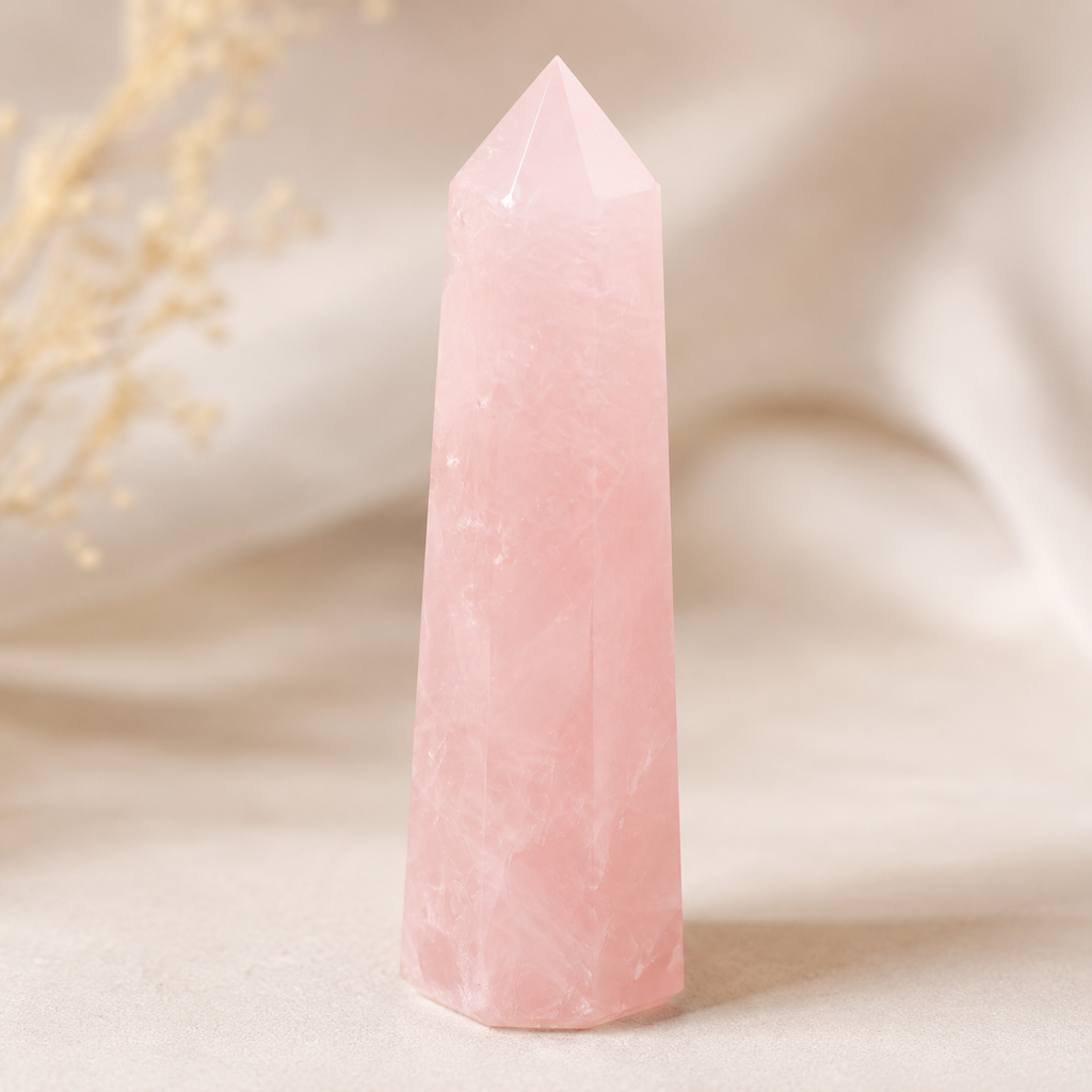 Rose Quartz Tower Point (Self-Love and Friendship)