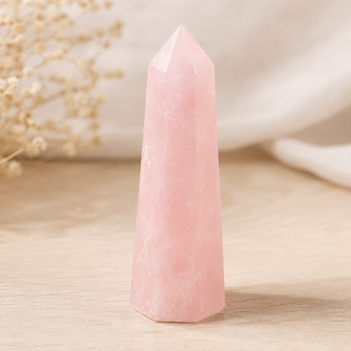 Rose Quartz Tower Point (Self-Love and Friendship)