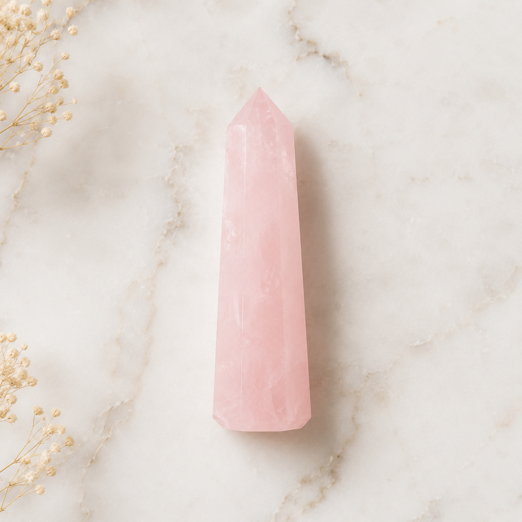 Rose Quartz Tower Point (Self-Love and Friendship)