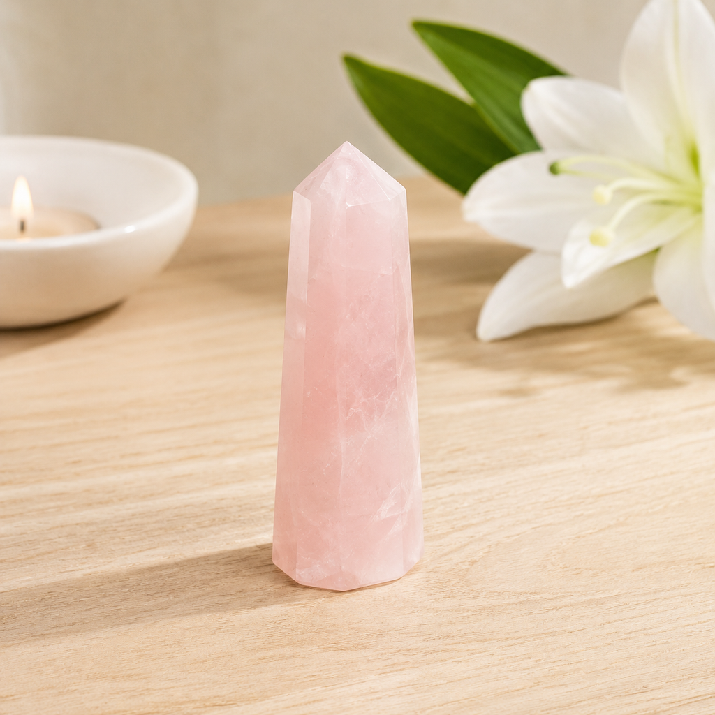 Rose Quartz Tower Point (Self-Love and Friendship)