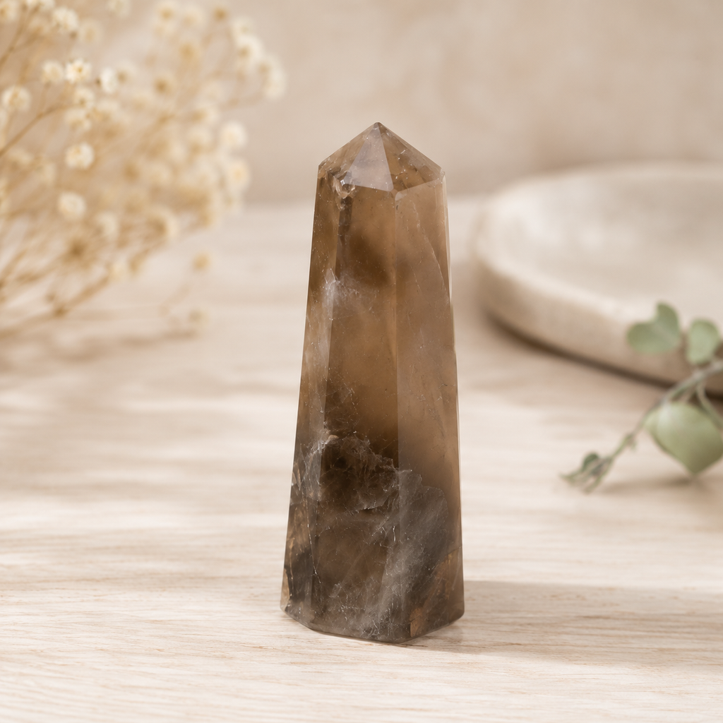 Smokey Quartz Tower Point (Emotional Calmness and Depression)