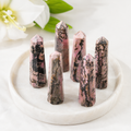 Rhodonite Tower Point (Codependency and Self-Destruction) | Obelisks & Pencils | Wiccan Center