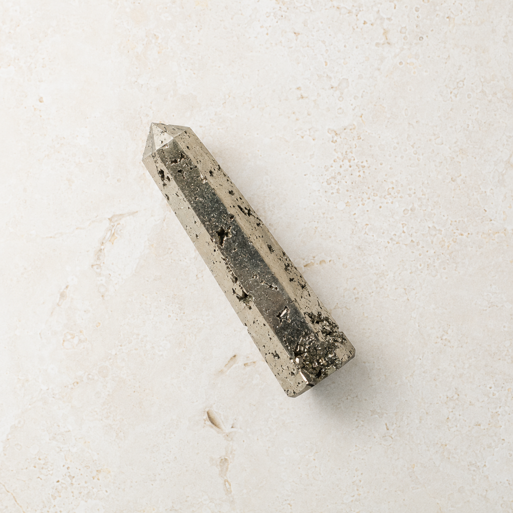 Pyrite Druzy Tower Point (Memory and Wealth)