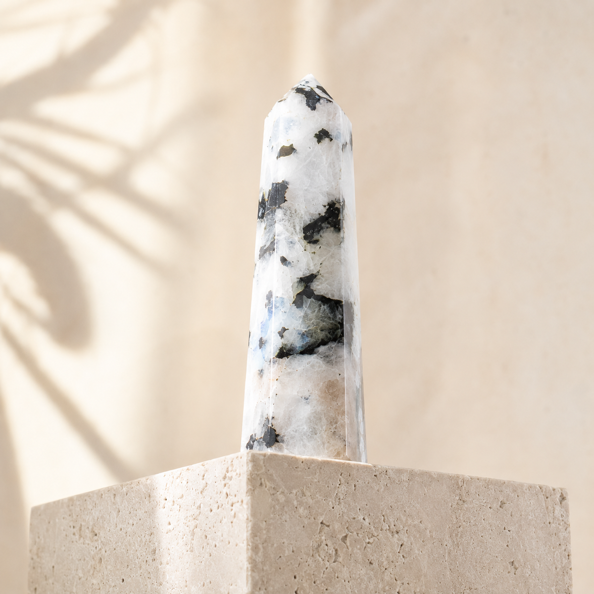 Rainbow Moonstone Tower Point (Creativity and Compassion)