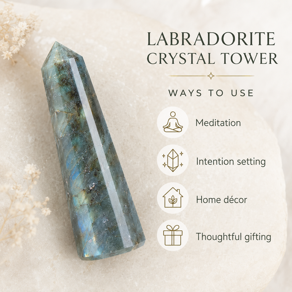 Labradorite Tower Point ( Intuition and Spiritual Enlightenment)