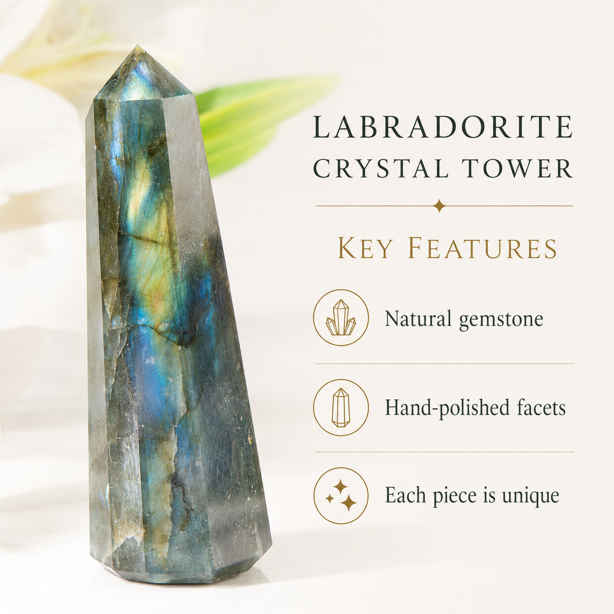 Labradorite Tower Point ( Intuition and Spiritual Enlightenment)