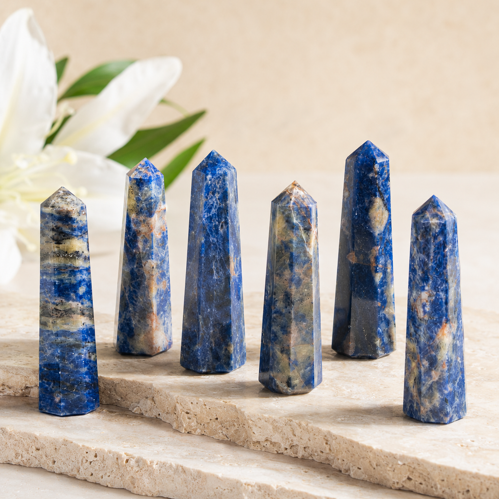 Sodalite Tower Point (Self-Esteem and Self-Acceptance) | Obelisks & Pencils | Wiccan Center