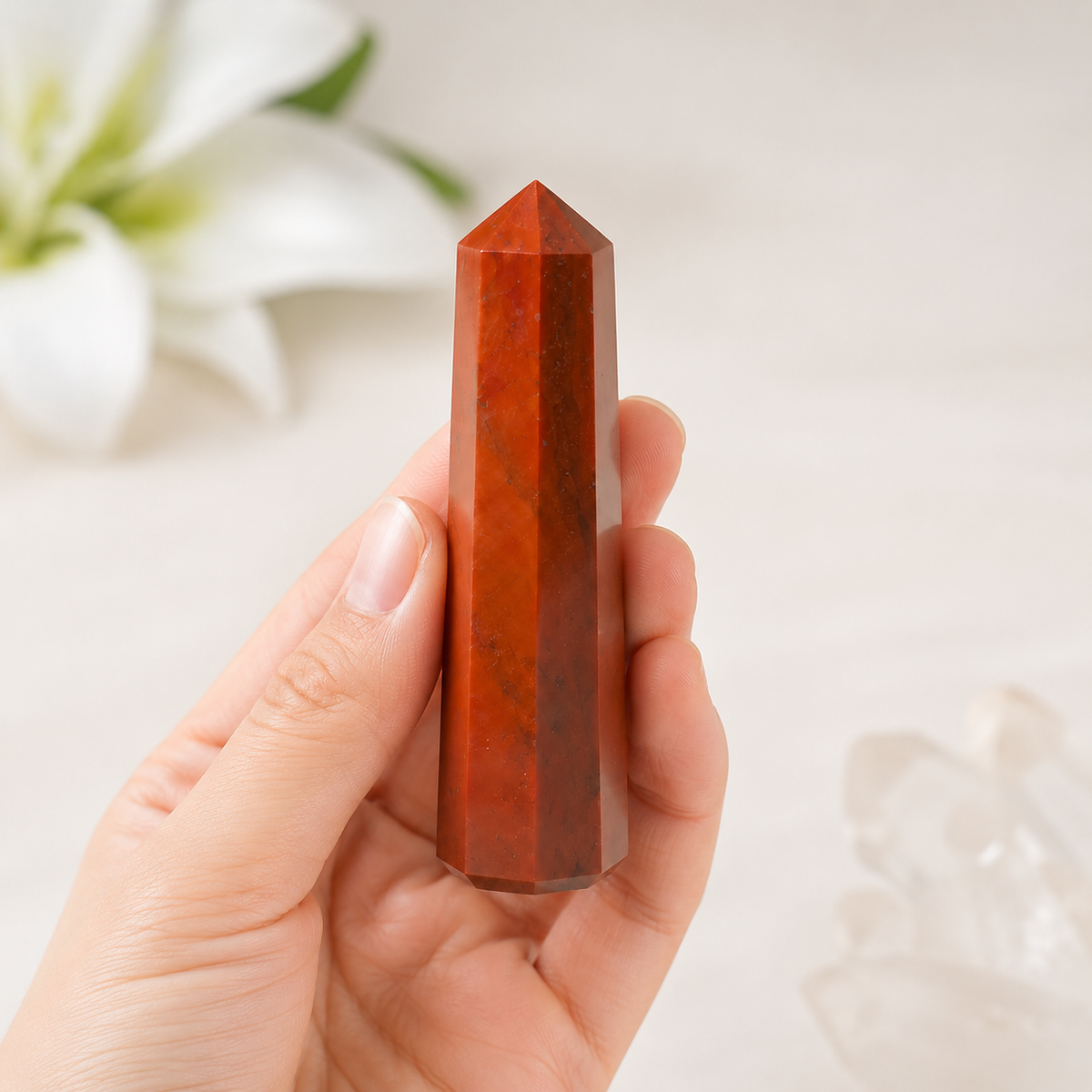 Red Jasper Tower USA (Tranquility and Sense of Grounding) | Obelisks & Pencils | Wiccan Center