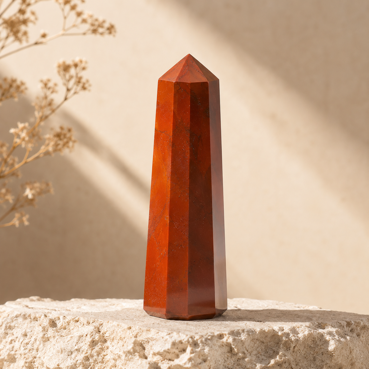 Red Jasper Tower USA (Tranquility and Sense of Grounding) | Obelisks & Pencils | Wiccan Center