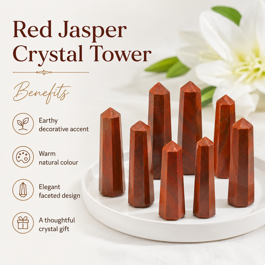Red Jasper Tower USA (Tranquility and Sense of Grounding) | Obelisks & Pencils | Wiccan Center
