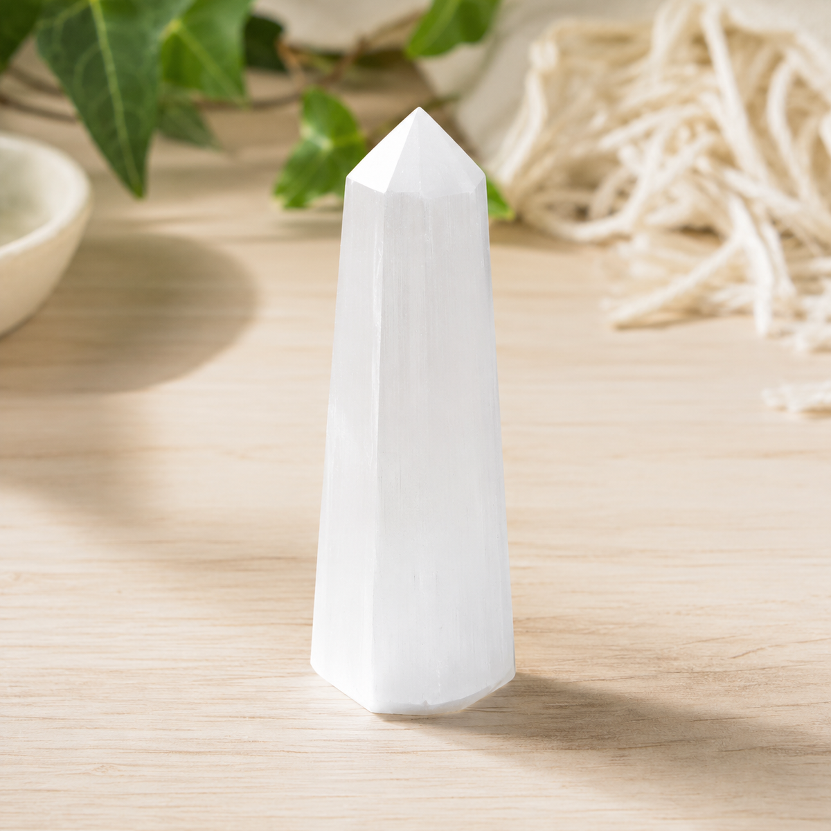 Selenite Tower Point (Insight and Flexibility)
