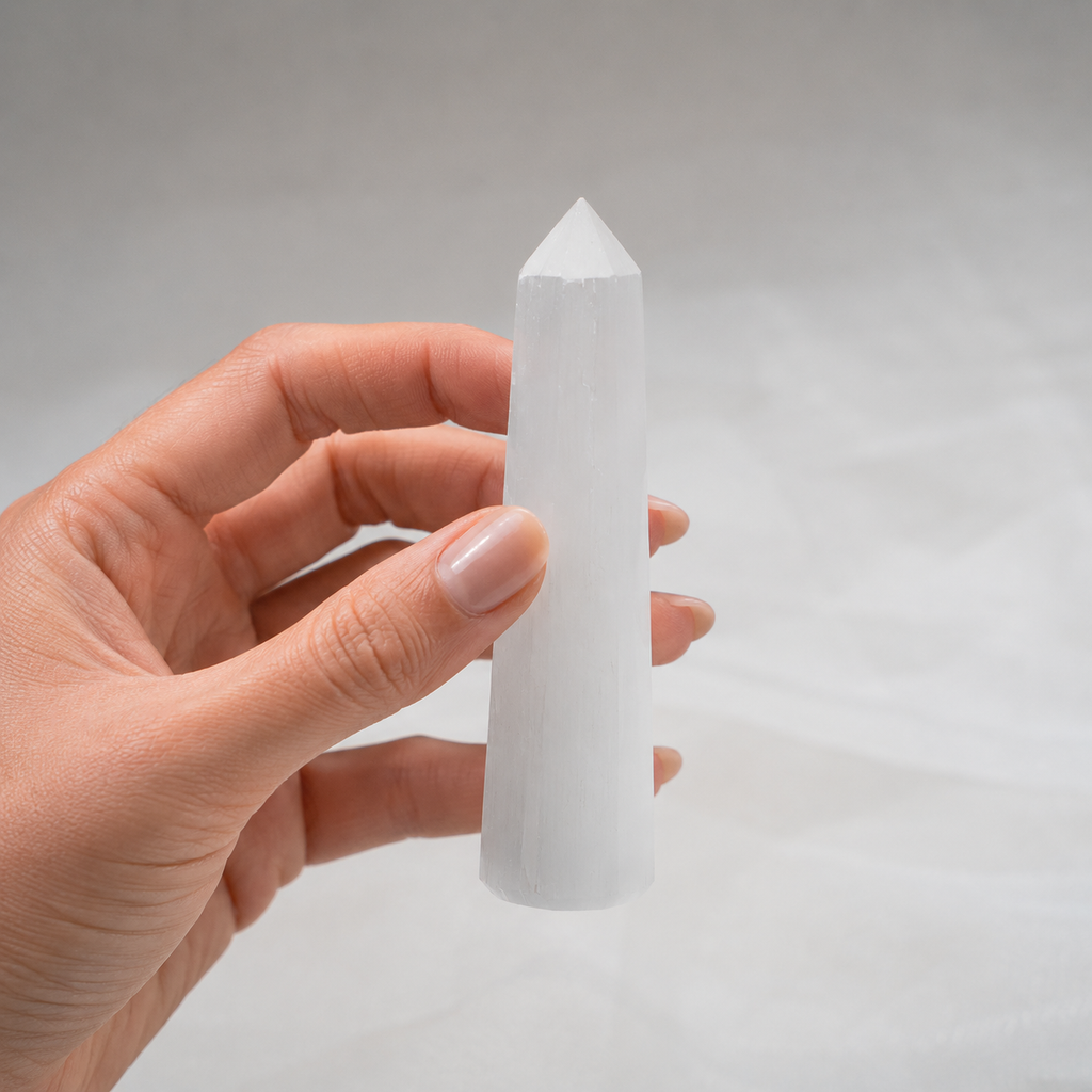 Selenite Tower Point (Insight and Flexibility)