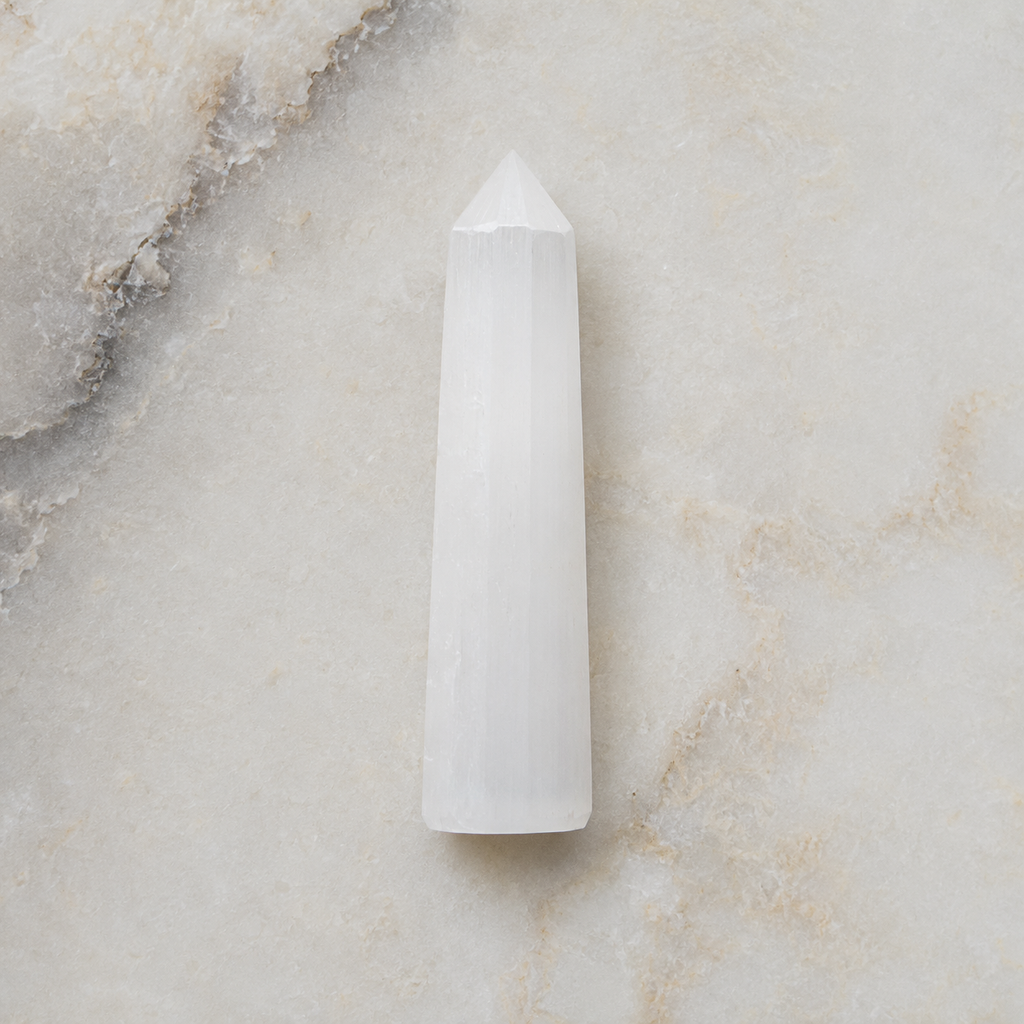 Selenite Tower Point (Insight and Flexibility)