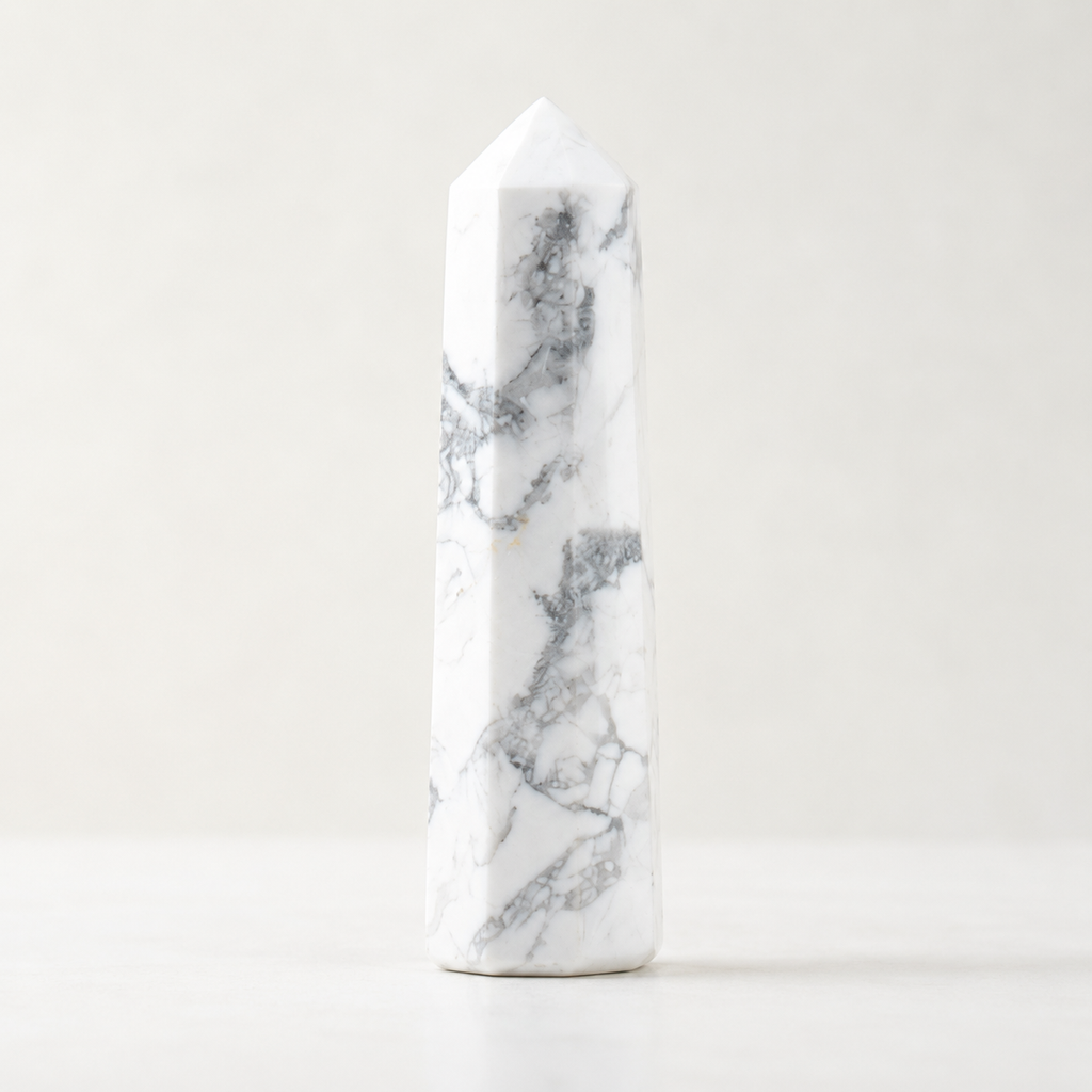 Howlite Tower Point (Knowledge and Communication) | Obelisks & Pencils | Wiccan Center