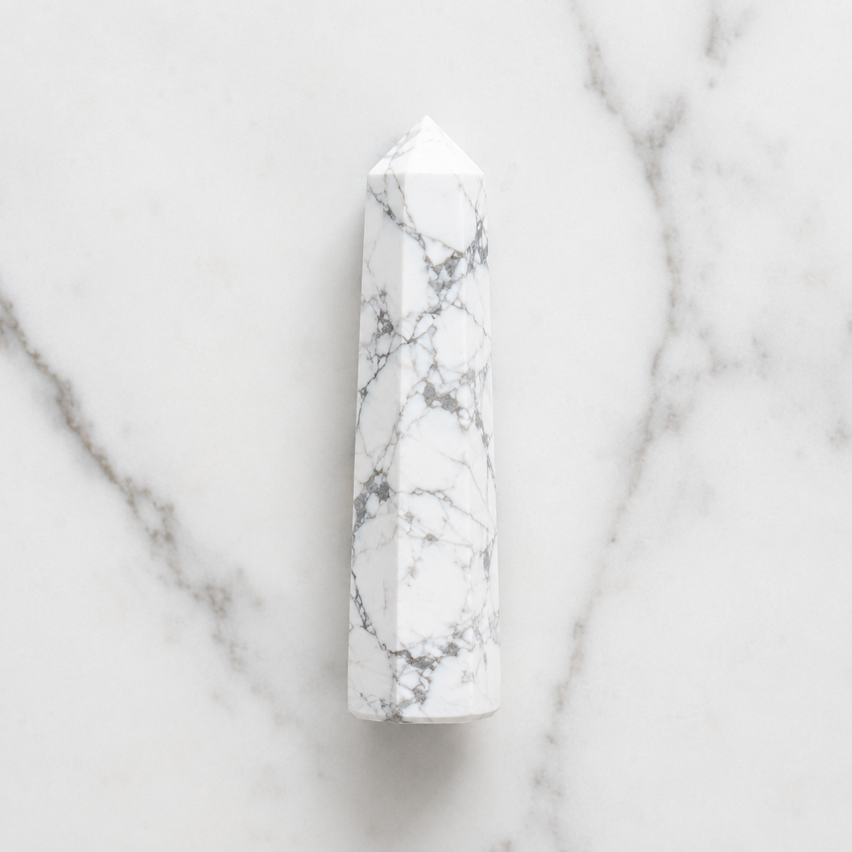 Howlite Tower Point (Knowledge and Communication) | Obelisks & Pencils | Wiccan Center