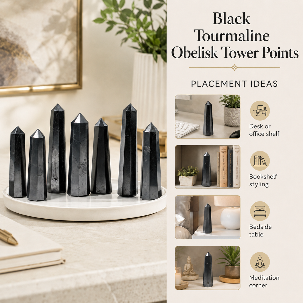Black Tourmaline Tower Point (Balance and Security)
