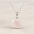 Rose Quartz Heart Pendant, Heart Shaped Stone Rose Quartz Pendants. | Pendants | Wiccan Center