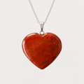 Real Red Jasper Crystal Heart Pendant, Genuine Heart Shaped | | Wiccan Center