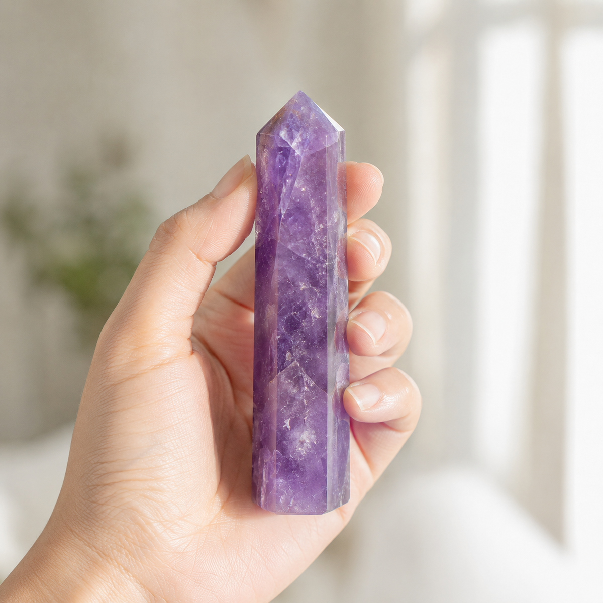 Amethyst Tower Point (Purification and Serenity)