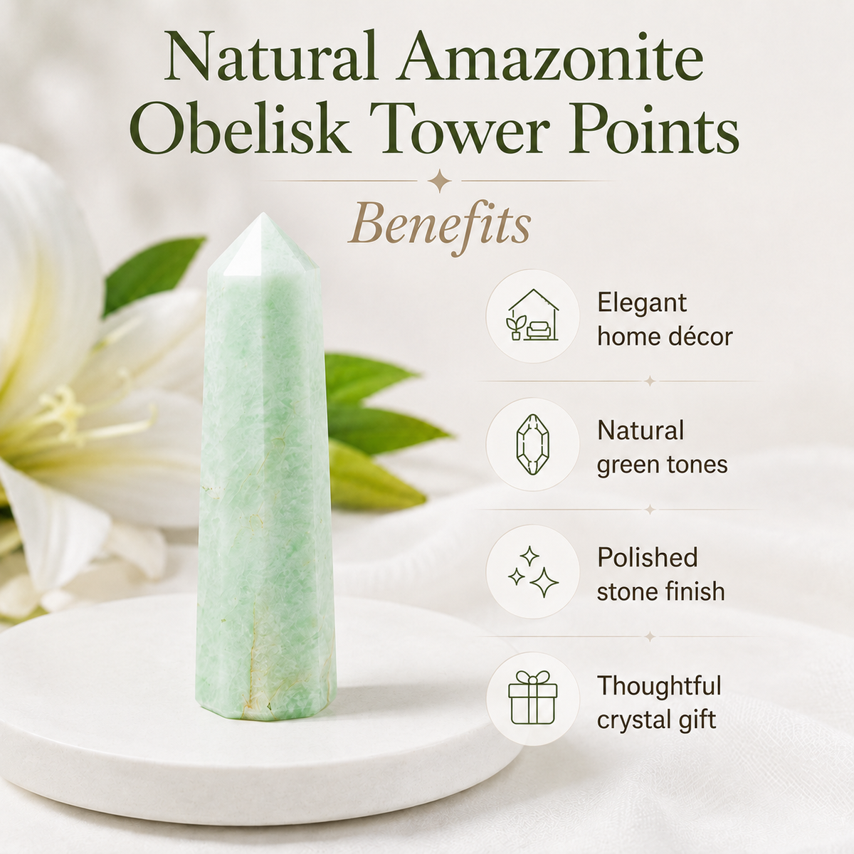 Amazonite Tower Point (Anxiety and Clarity)