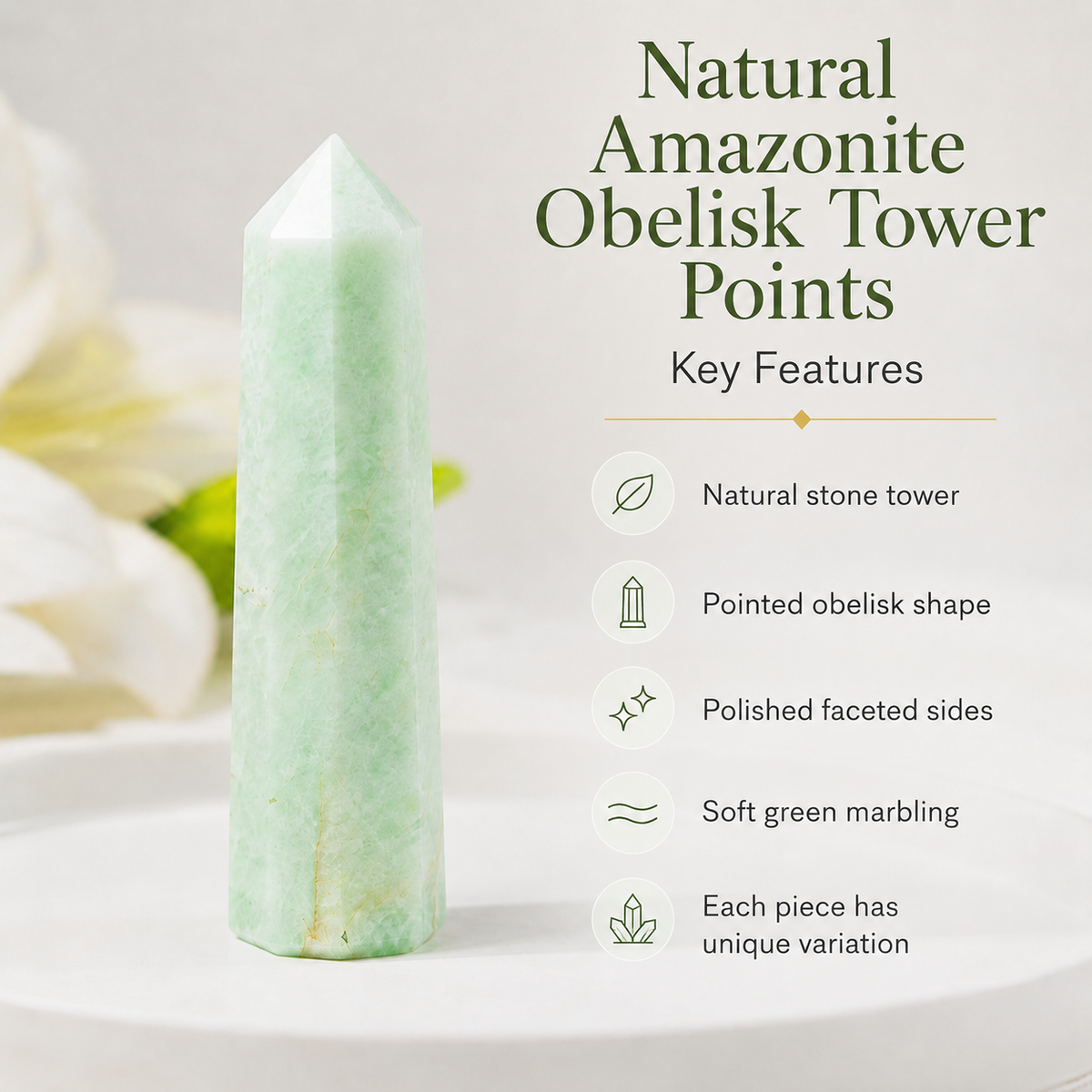 Amazonite Tower Point (Anxiety and Clarity)