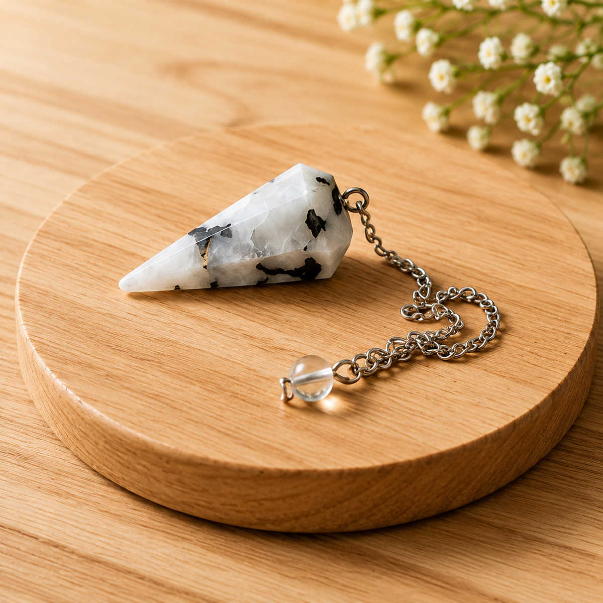 Rainbow Moonstone Pendulum (Growth and Inspiration )