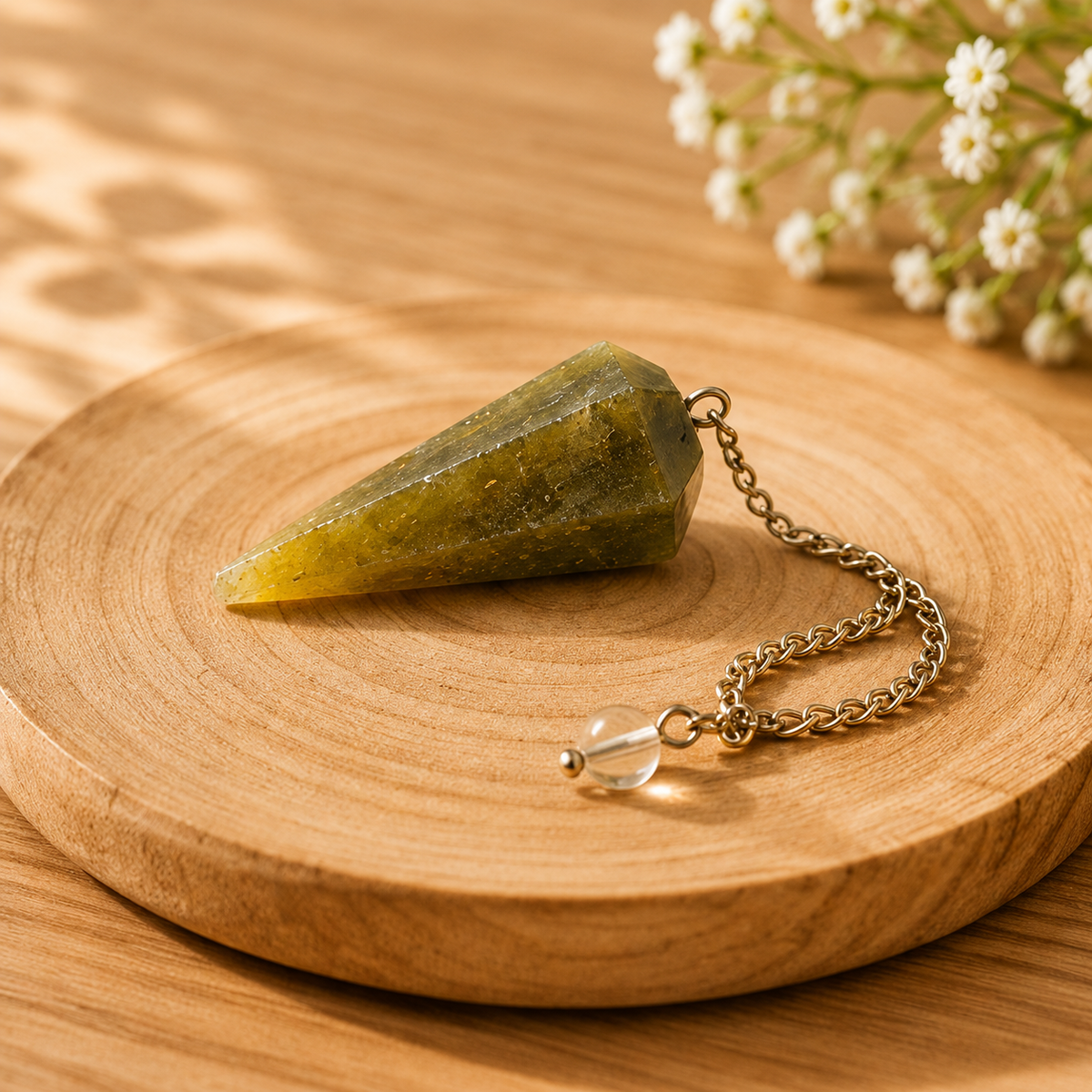 Green Aventurine Pendulum (Cleansing and Stress Relief)