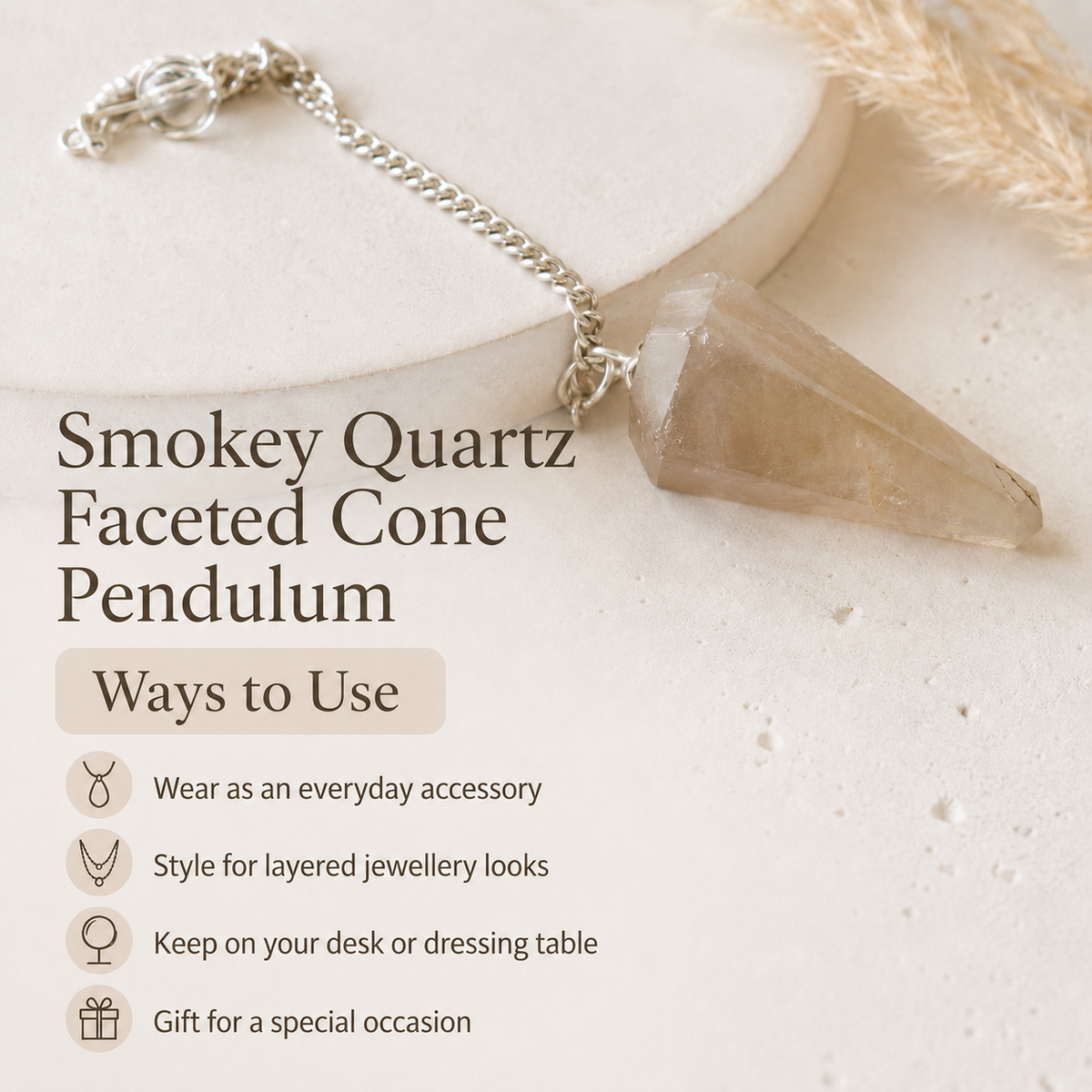 Smokey Quartz Pendulum (Expanded Awareness and Channeling)