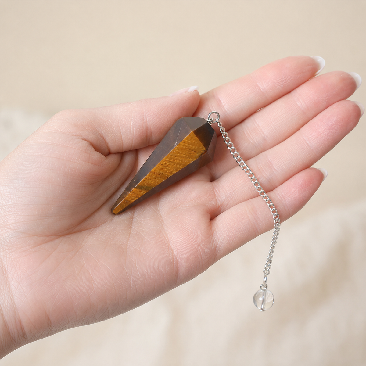 Tiger Eye Pendulum (Longevity and Protection)