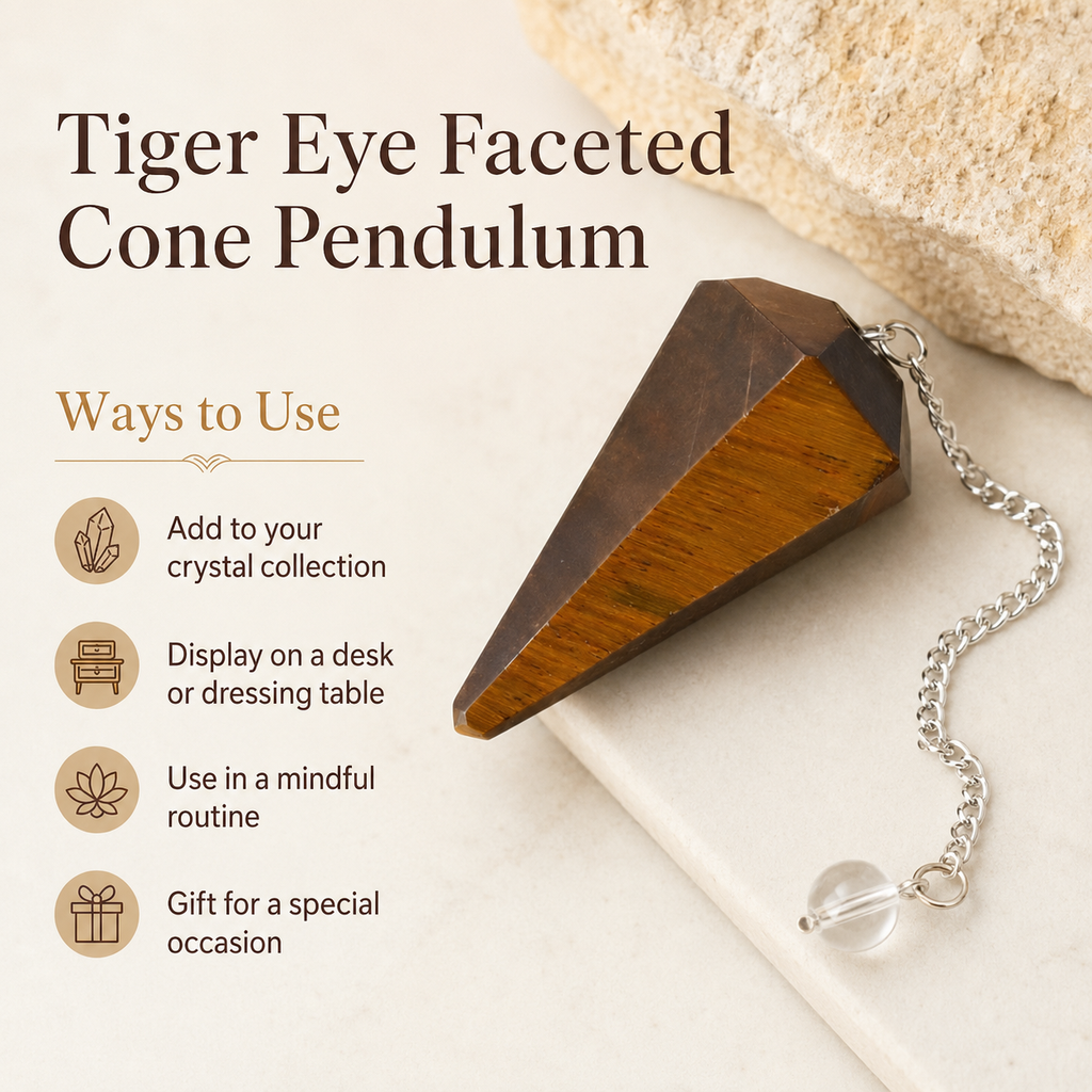 Tiger Eye Pendulum (Longevity and Protection)