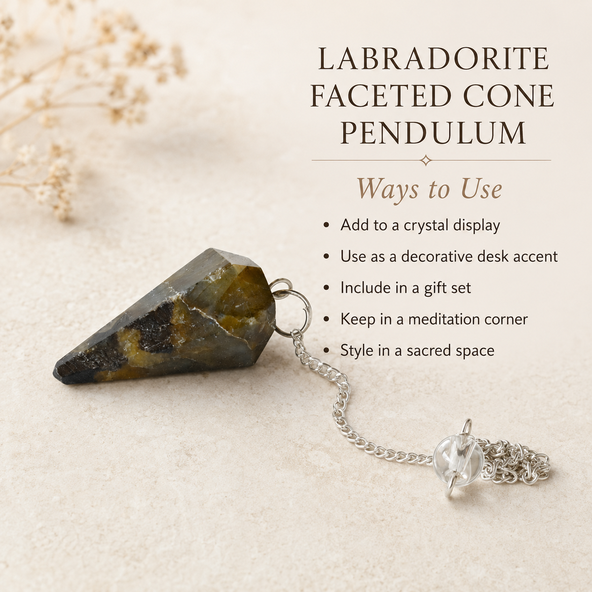 Labradorite Pendulum (Synchronicity and Protection)