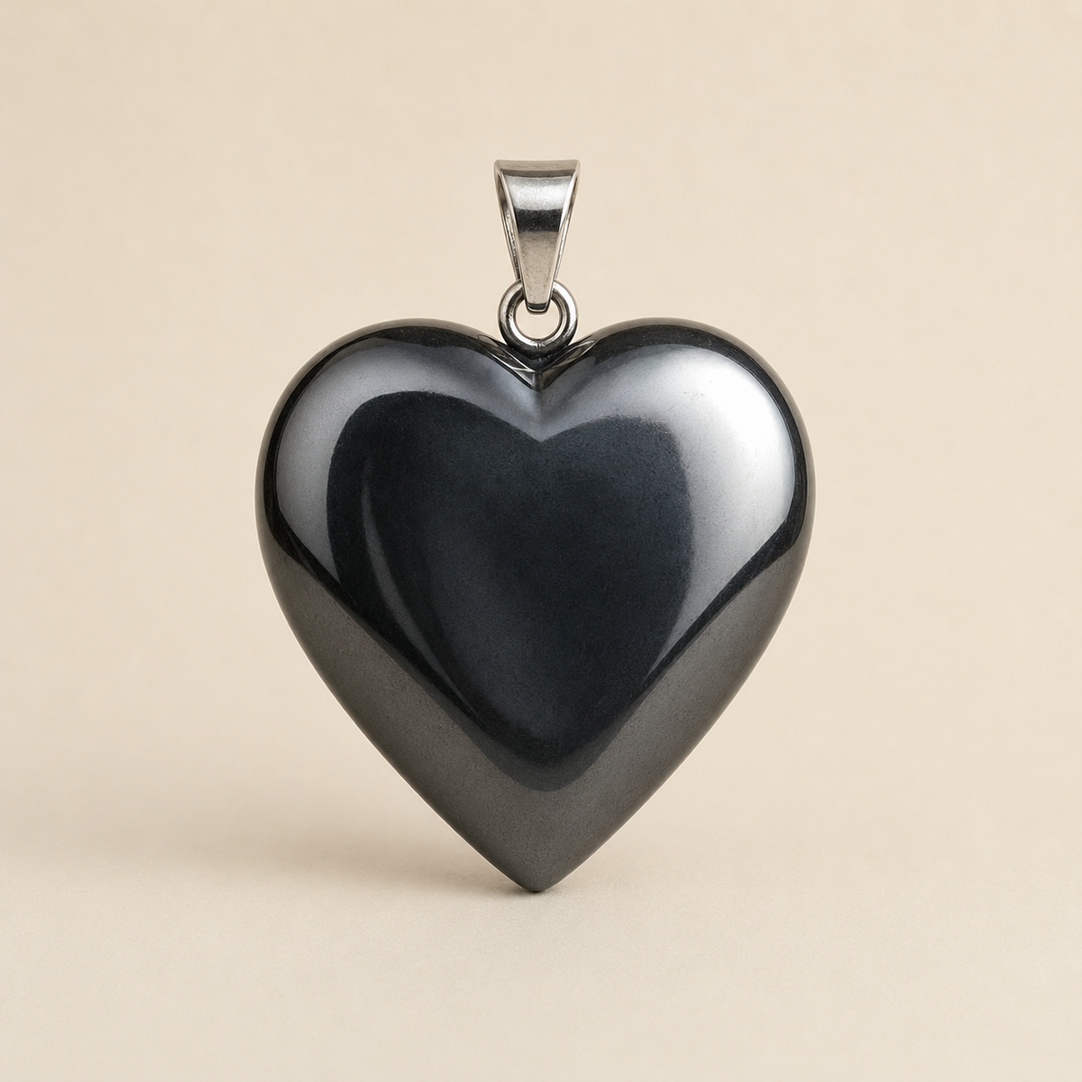 Genuine Hematite Crystal Heart Pendant, Genuine Heart Shaped Necklaces | | Wiccan Center