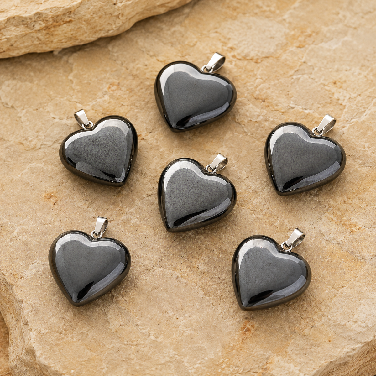 Genuine Hematite Crystal Heart Pendant, Genuine Heart Shaped Necklaces | | Wiccan Center