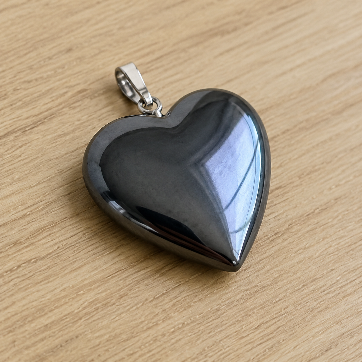 Genuine Hematite Crystal Heart Pendant, Genuine Heart Shaped Necklaces | | Wiccan Center