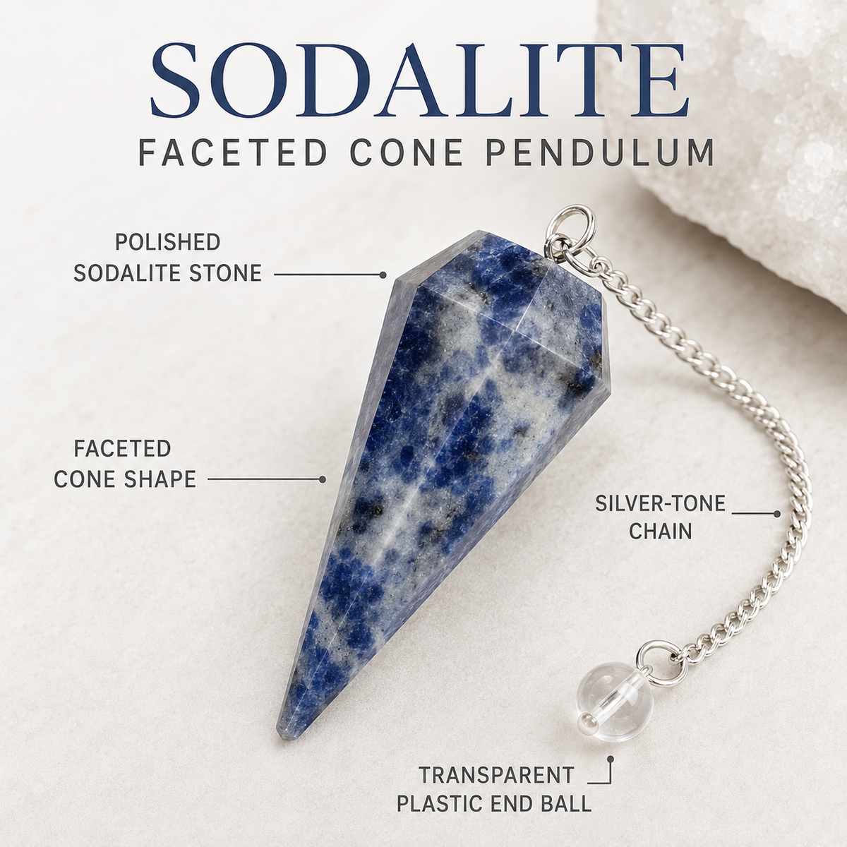 Sodalite Pendulum (Intuition and Truth) | Pendulums | Wiccan Center
