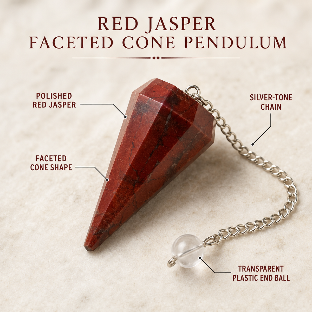 Red Jasper Pendulum (Generosity and Manifestation )