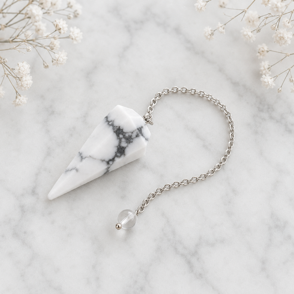 Howlite Pendulum (Inspiration and Balance)
