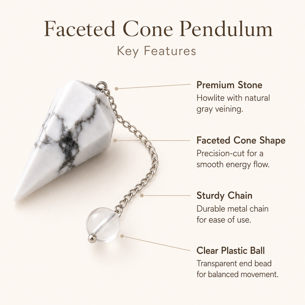 Howlite Pendulum (Inspiration and Balance)