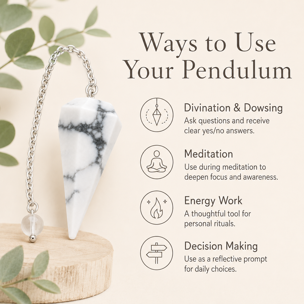 Howlite Pendulum (Inspiration and Balance)