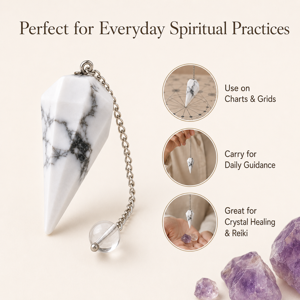 Howlite Pendulum (Inspiration and Balance)