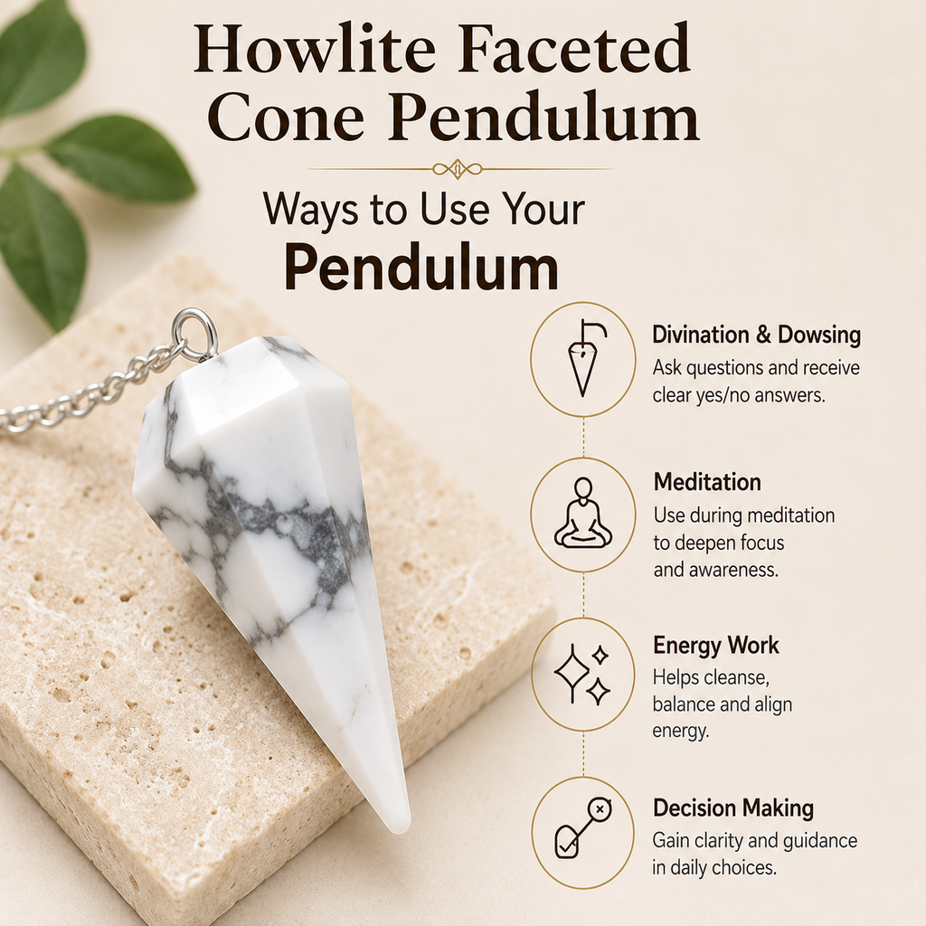 Howlite Pendulum (Inspiration and Balance)