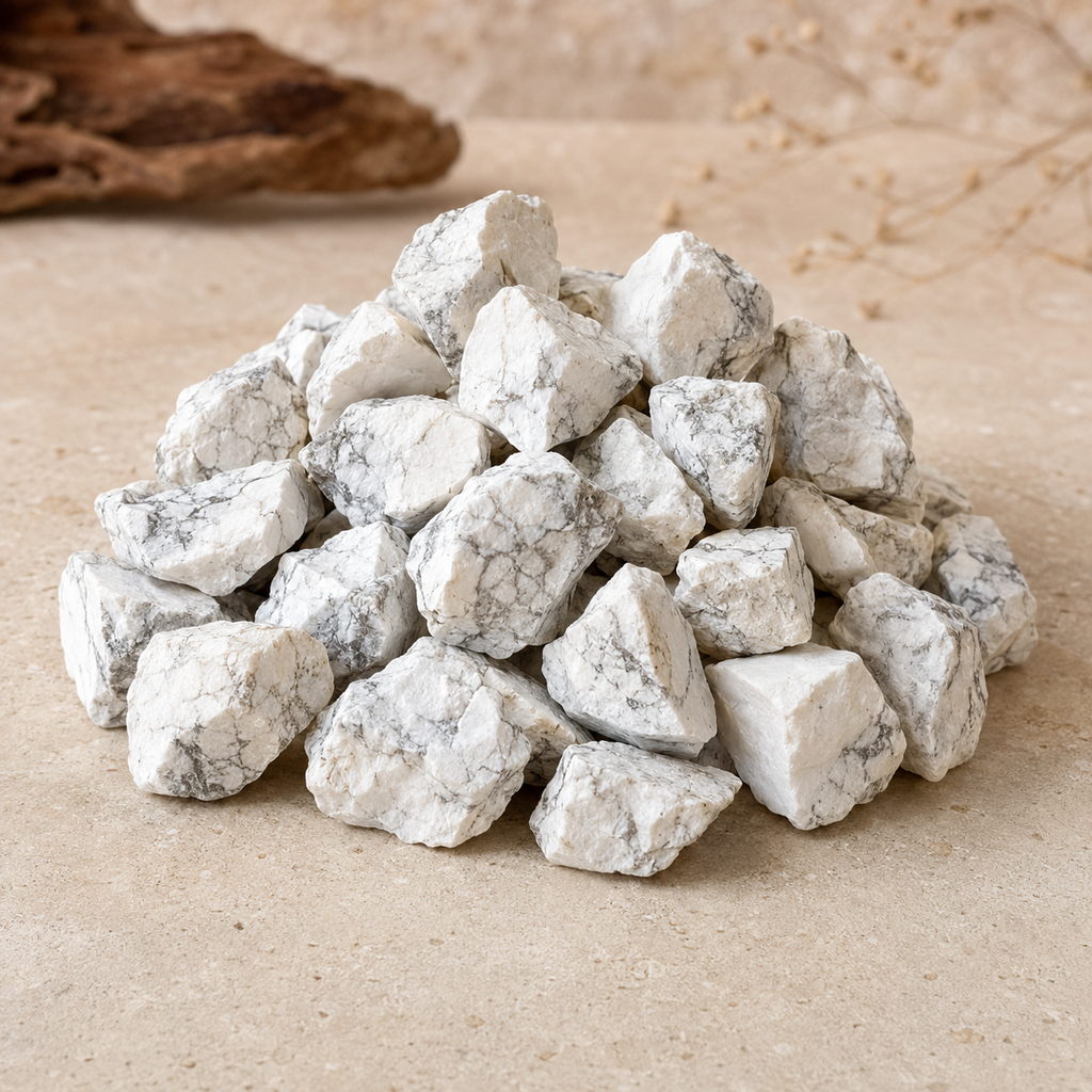Howlite Rough Rocks (Strength and Stress Relief)