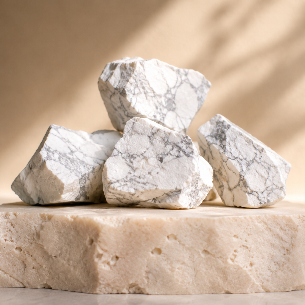 Howlite Rough Rocks (Strength and Stress Relief)