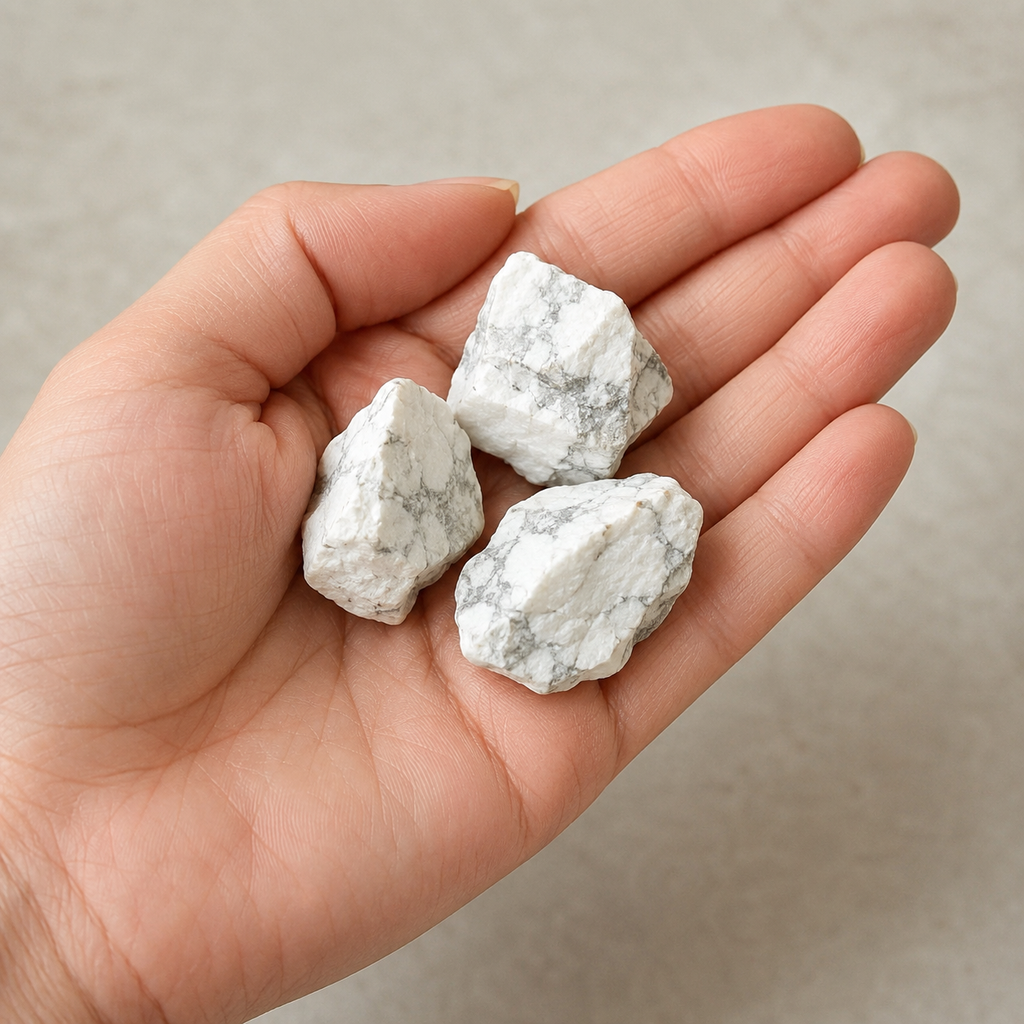 Howlite Rough Rocks (Strength and Stress Relief)