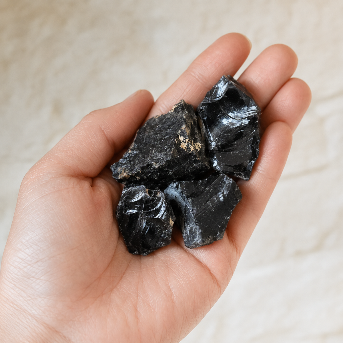 Black Obsidian Rough Rocks (Detoxification and Encouraging Personal Growth)