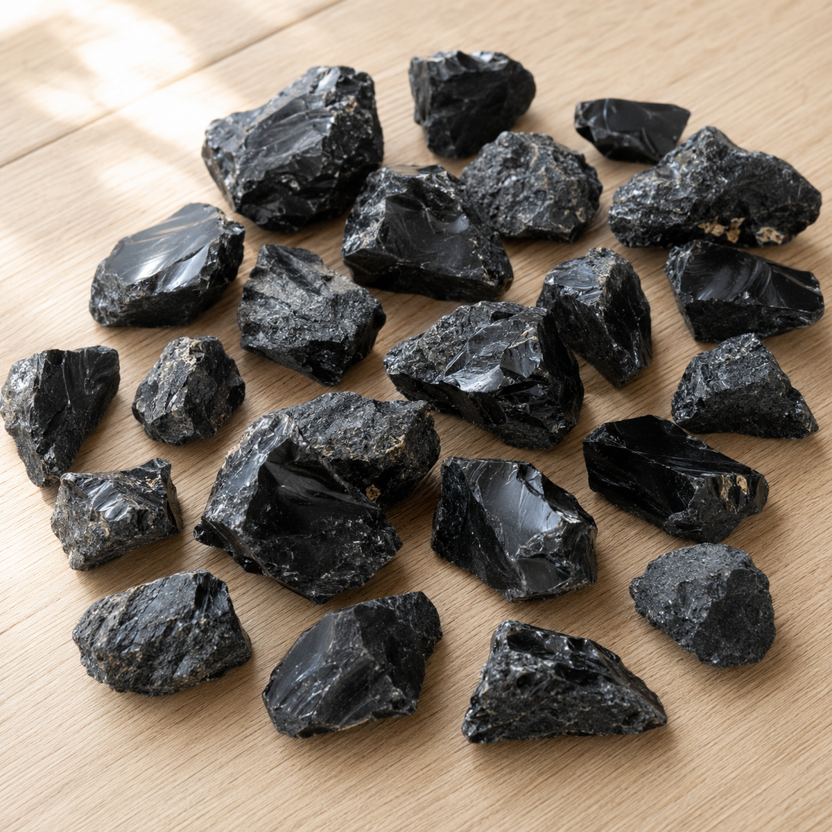 Black Obsidian Rough Rocks (Detoxification and Encouraging Personal Growth)