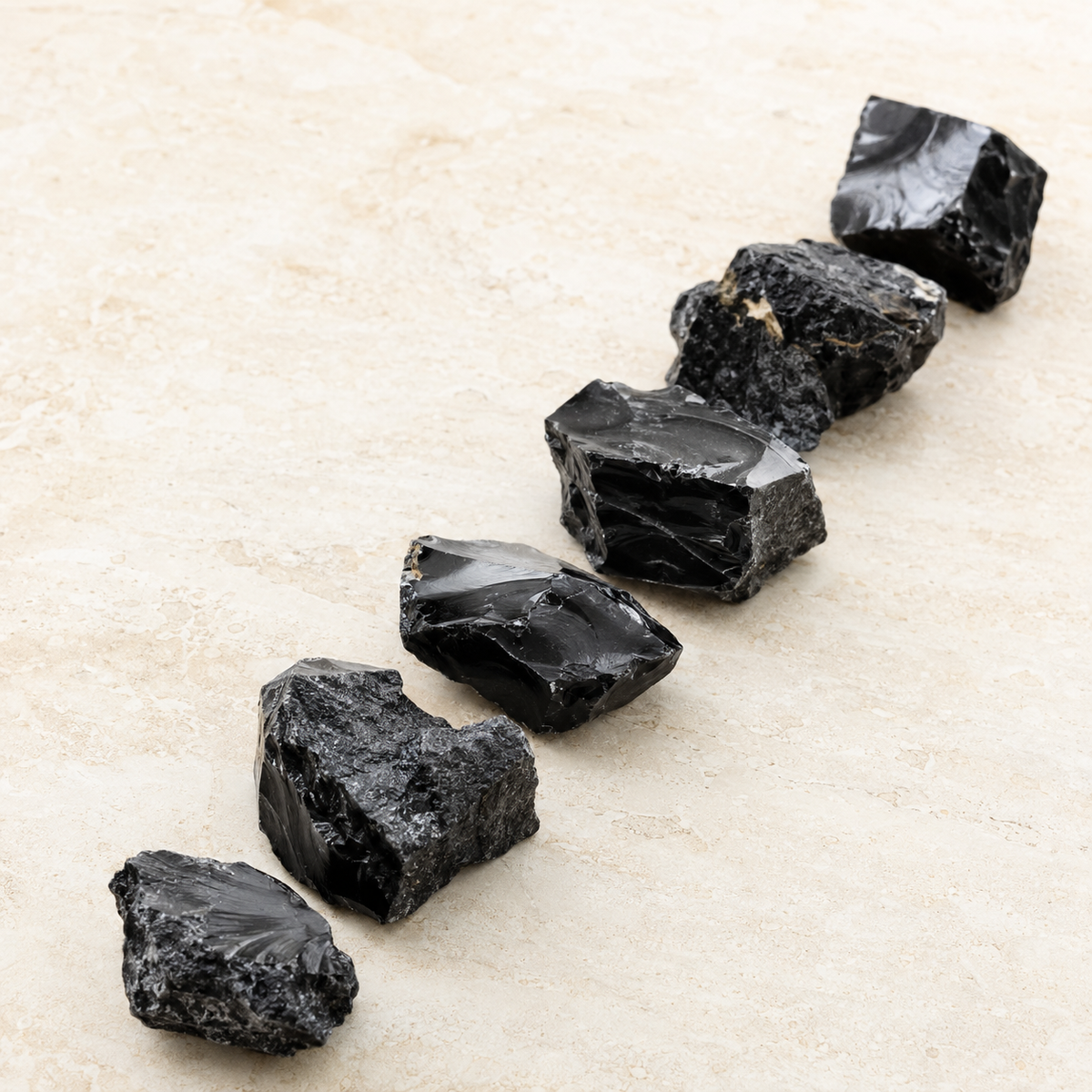 Black Obsidian Rough Rocks (Detoxification and Encouraging Personal Growth)